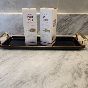EltaMD UV Daily Sunscreen Duo with Black and Gold Tray